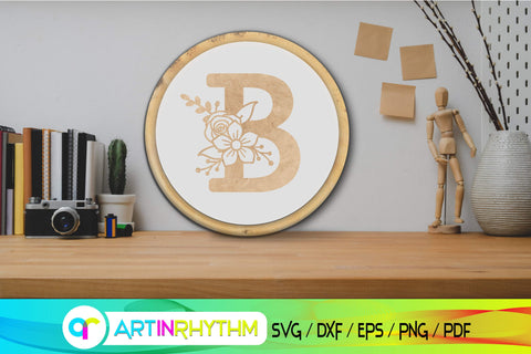 letter b svg, floral alphabet svg SVG Artinrhythm shop 