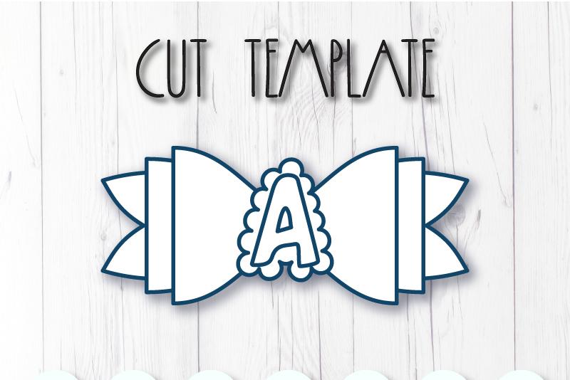 Bow Text Layout Letter bow template - So Fontsy