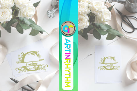 letter c, split monogram svg SVG Artinrhythm shop 
