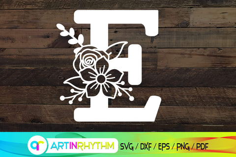 letter e svg, Floral alphabet svg SVG Artinrhythm shop 