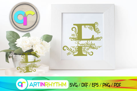letter f, f monogram, split monogram svg, SVG Artinrhythm shop 