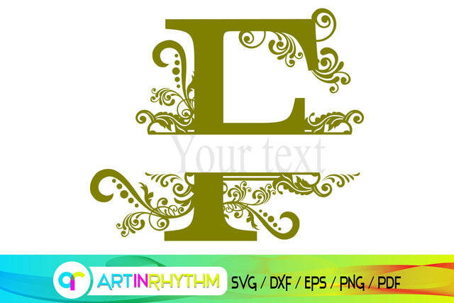 letter f, f monogram, split monogram svg, SVG Artinrhythm shop 
