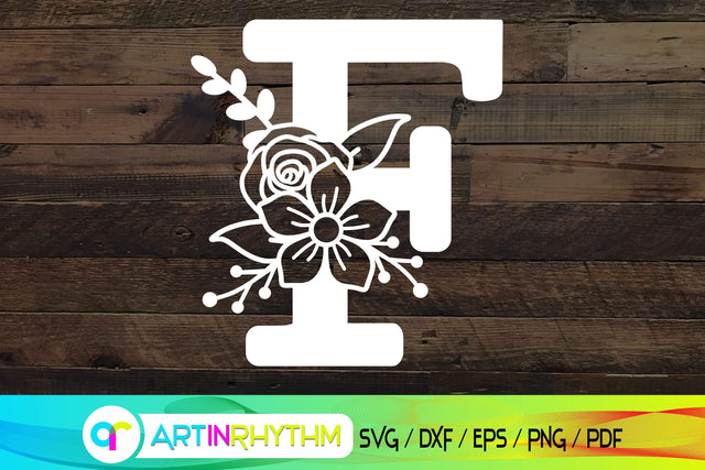 letter f svg, floral alphabet svg SVG Artinrhythm shop 