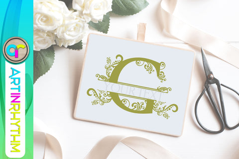 letter g, g monogram, split monogram svg SVG Artinrhythm shop 