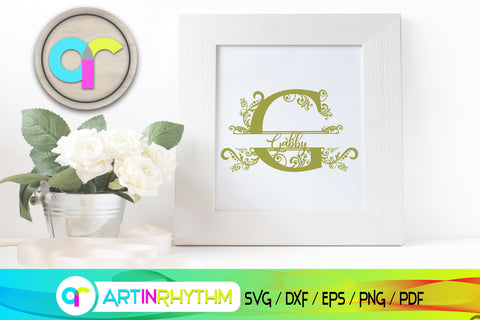letter g, g monogram, split monogram svg SVG Artinrhythm shop 