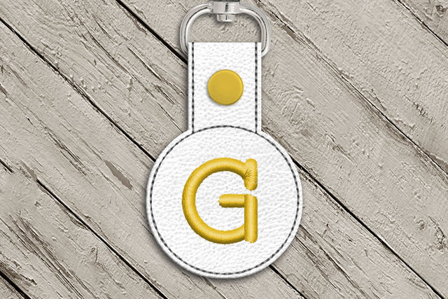 Letter G Round ITH Key Fob In the Hoop Embroidery Design Embroidery/Applique DESIGNS Designed by Geeks 