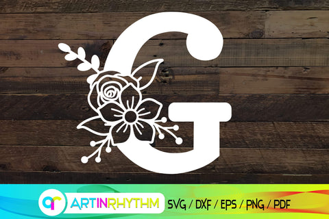 letter g svg, floral alphabet svg SVG Artinrhythm shop 