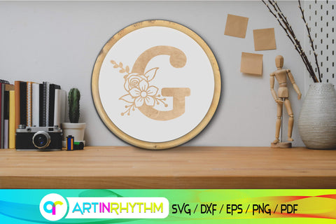 letter g svg, floral alphabet svg SVG Artinrhythm shop 