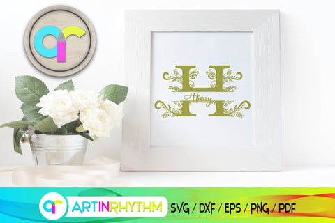 letter h, h monogram, split monogram svg SVG Artinrhythm shop 