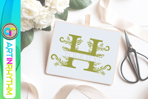 letter h, h monogram, split monogram svg SVG Artinrhythm shop 