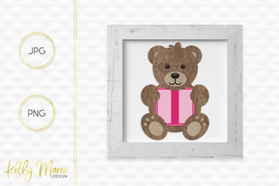 Letter I Bear Graphic Sublimation Kelly Maree Design 