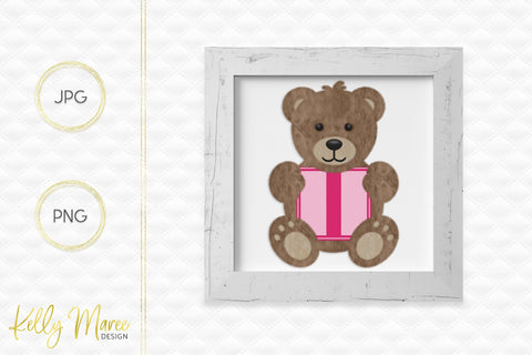 Letter I Bear Graphic Sublimation Kelly Maree Design 