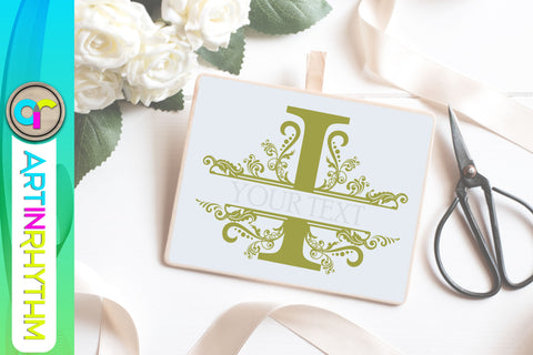 letter I, i monogram, split monogram svg SVG Artinrhythm shop 
