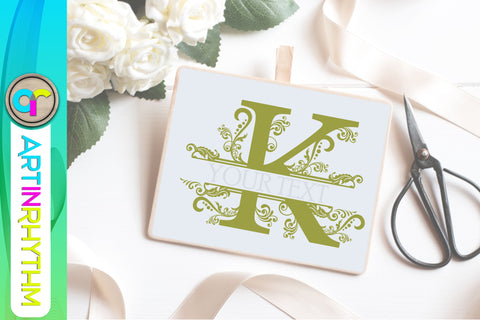 letter k, k monogram, split monogram svg SVG Artinrhythm shop 
