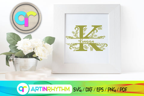 letter k, k monogram, split monogram svg SVG Artinrhythm shop 