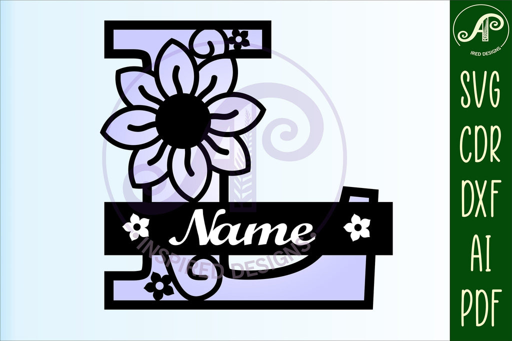 Letter L Flower Layer Monogram SVG File - So Fontsy