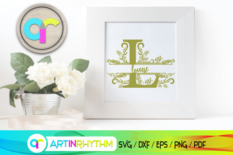 letter l, l monogram, split monogram svg SVG Artinrhythm shop 