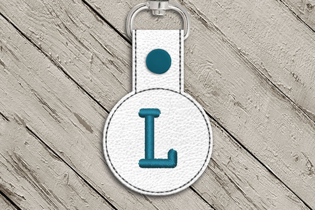 Letter L Round ITH Key Fob In the Hoop Embroidery Design Embroidery/Applique DESIGNS Designed by Geeks 