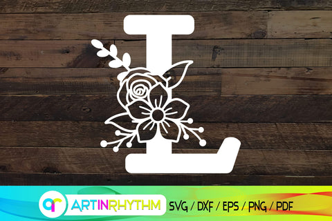 letter l svg, floral alphabet svg SVG Artinrhythm shop 