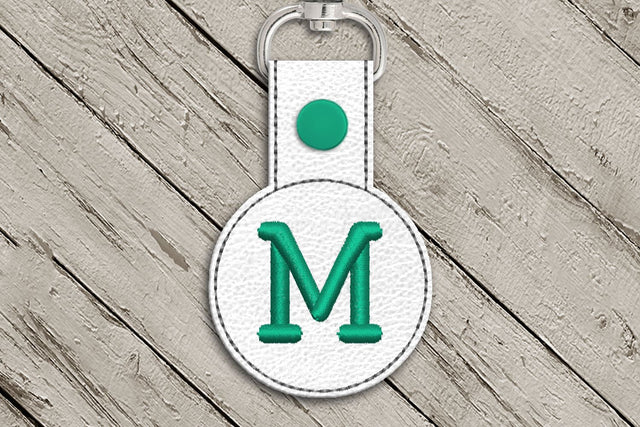 Letter M Round ITH Key Fob In the Hoop Embroidery Design Embroidery/Applique DESIGNS Designed by Geeks 
