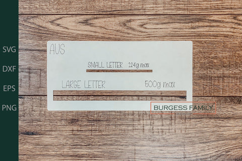 Letter mailing template AUSTRALIA | Slot of doom SVG Cut file SVG Burgess Family Design 