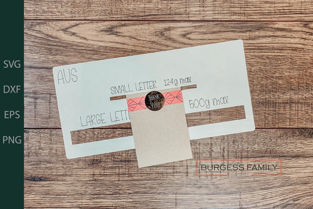 Letter mailing template AUSTRALIA | Slot of doom SVG Cut file SVG Burgess Family Design 