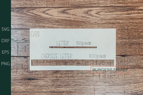 Letter mailing template CANADA | Slot of doom SVG Cut file SVG Burgess Family Design 