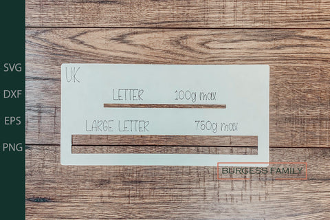Letter mailing template UNITED KINGDOM | Slot of doom SVG Cut file SVG Burgess Family Design 