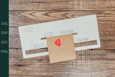Letter mailing template UNITED STATES | Slot of doom SVG Cut file SVG Burgess Family Design 