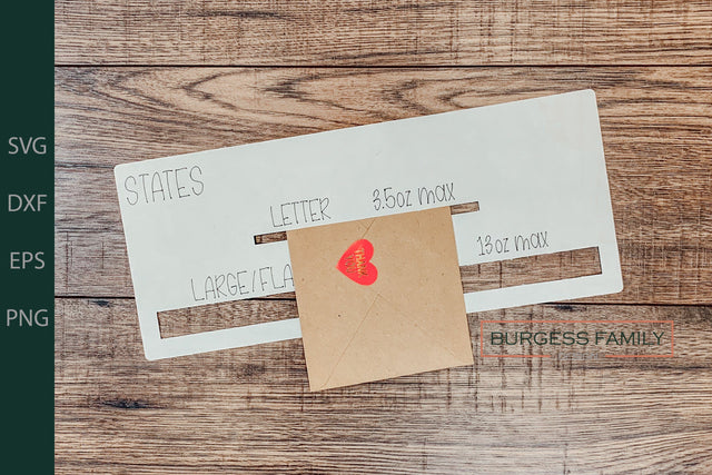 Letter mailing template UNITED STATES | Slot of doom SVG Cut file SVG Burgess Family Design 