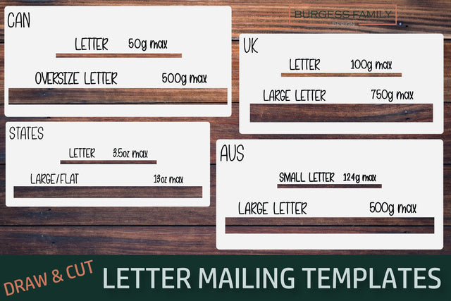 Letter mailing templates | Slot of doom SVG cut file SVG Burgess Family Design 