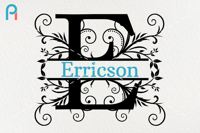 Letter Monogram Svg, Split Letter Monogram Svg SVG Pinoyart Kreatib 