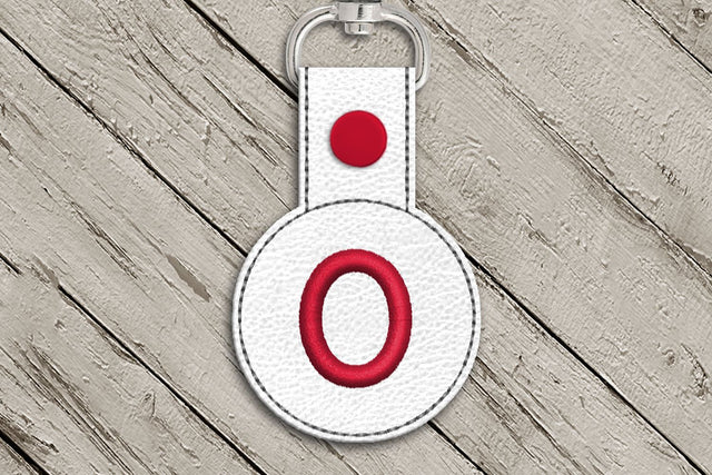 Letter O Round ITH Key Fob In the Hoop Embroidery Design Embroidery/Applique DESIGNS Designed by Geeks 