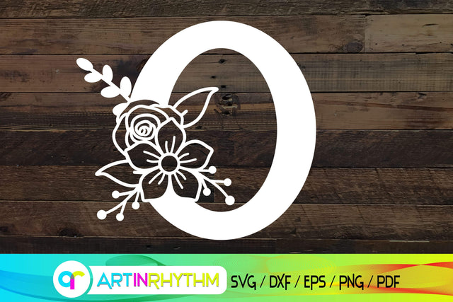 letter o svg, floral alphabet svg SVG Artinrhythm shop 
