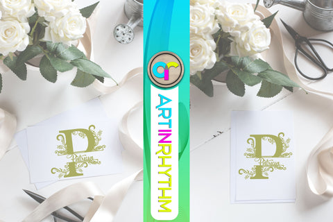 letter p, p monogram, letter monogram SVG Artinrhythm shop 