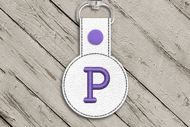 Letter P Round ITH Key Fob In the Hoop Embroidery Design Embroidery/Applique DESIGNS Designed by Geeks 