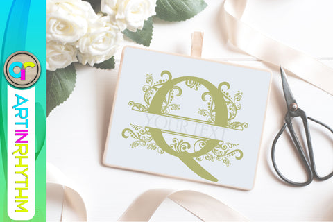 letter q, q monogram, letter monogram SVG Artinrhythm shop 