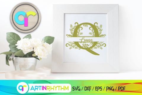 letter q, q monogram, letter monogram SVG Artinrhythm shop 