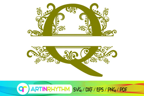 letter q, q monogram, letter monogram SVG Artinrhythm shop 