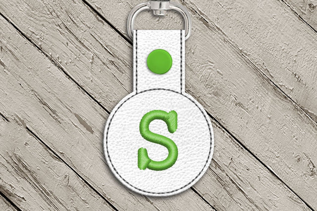 Letter S Round ITH Key Fob In the Hoop Embroidery Design Embroidery/Applique DESIGNS Designed by Geeks 