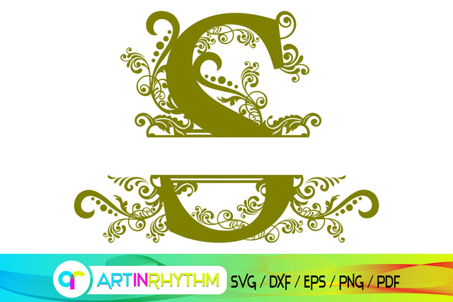 letter s, s monogram, letter monogram SVG Artinrhythm shop 