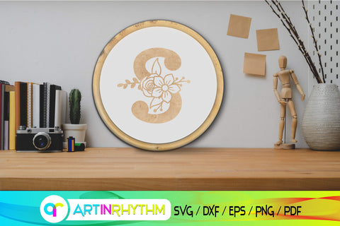 letter s svg, floral alphabet svg SVG Artinrhythm shop 