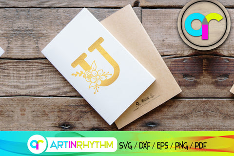 letter u svg, floral alphabet svg SVG Artinrhythm shop 