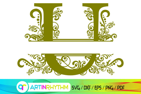 letter u, u monogram svg, letter monogram SVG Artinrhythm shop 