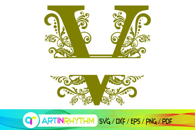 letter v, v monogram svg, letter monogram SVG Artinrhythm shop 