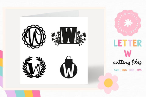 Letter W SVG Cut File | Alphabet Cutting Files SVG Illuztrate 