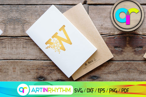 letter w svg, floral alphabet svg SVG Artinrhythm shop 