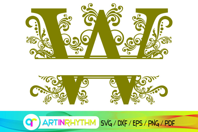 letter w, w monogram, letter monogram SVG Artinrhythm shop 