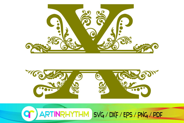 letter x, x monogram, letter monogram SVG Artinrhythm shop 