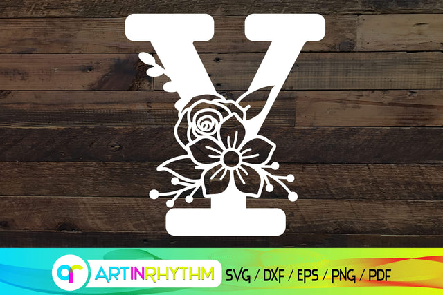 letter y svg, floral alphabet svg SVG Artinrhythm shop 